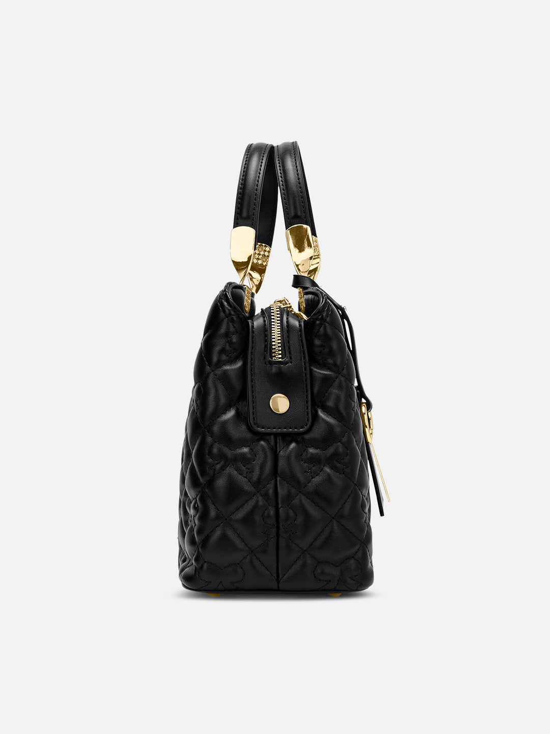 Quincy 3 Compartment Small Satchel Bag Black