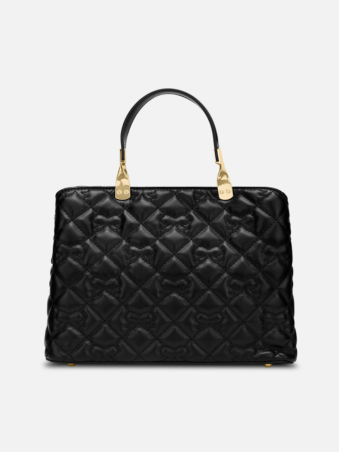 Quincy 3 Compartment Small Satchel Bag Black