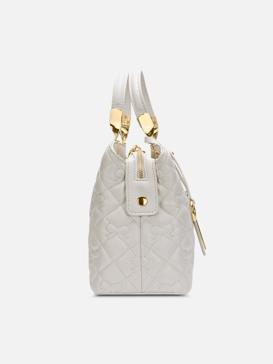 Quincy 3 Compartment Small Satchel Bag White