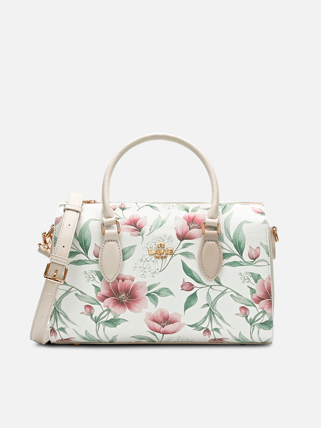 Fleur Medium Satchel Bag White