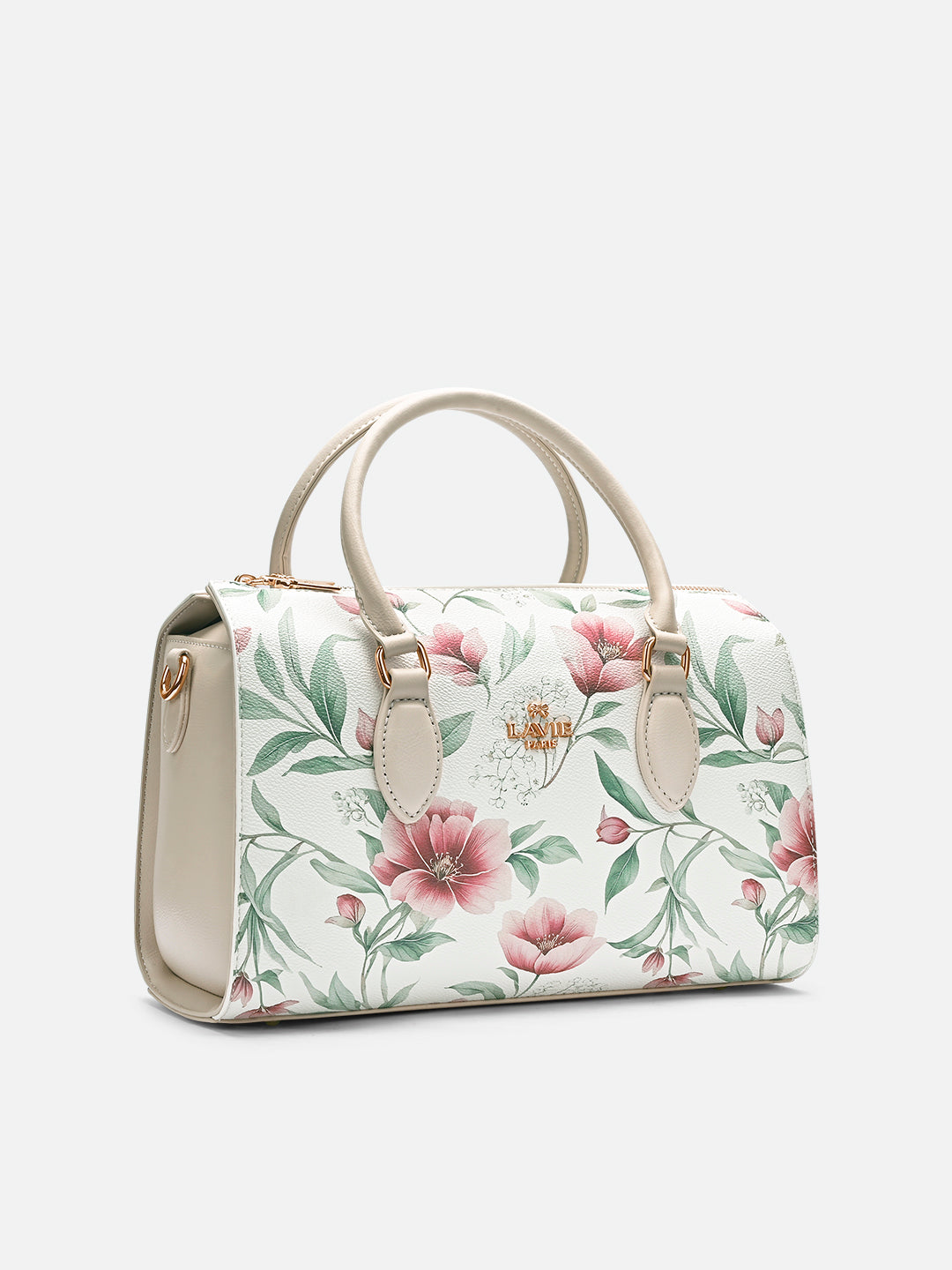 Fleur Medium Satchel Bag White