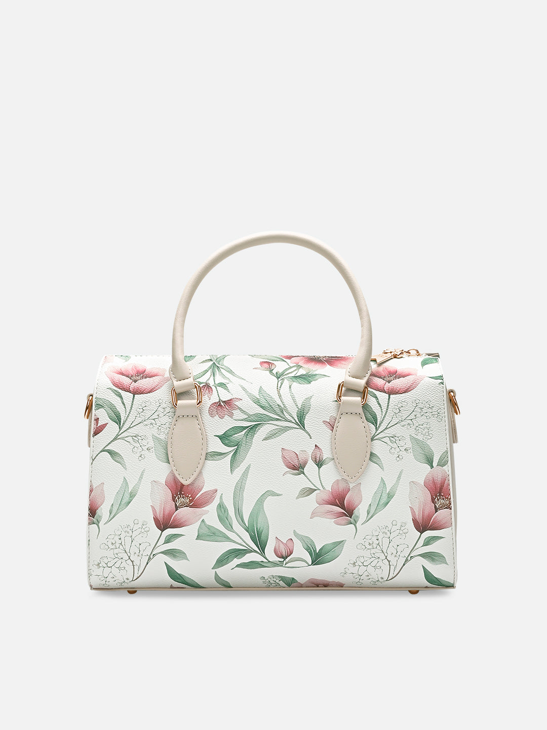 Fleur Medium Satchel Bag White