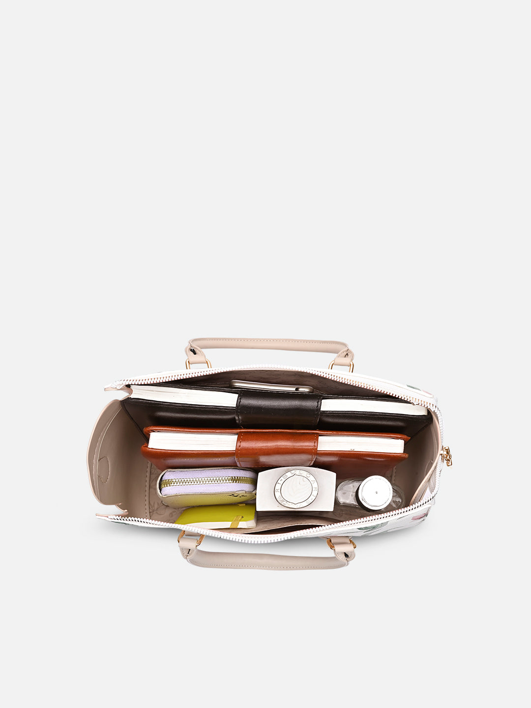 Fleur Medium Satchel Bag White