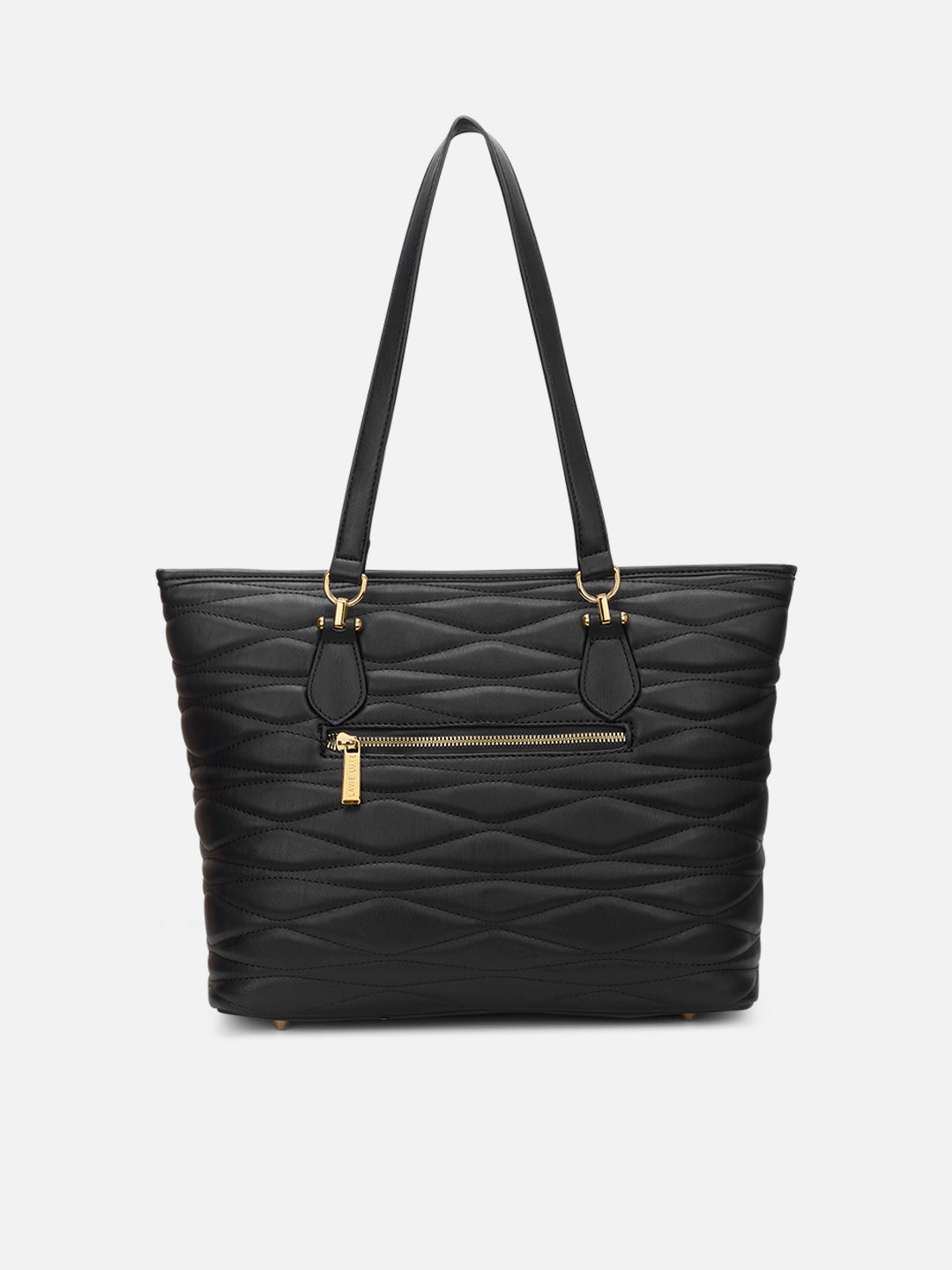 Lucie Quilted Large Tote Bag Black