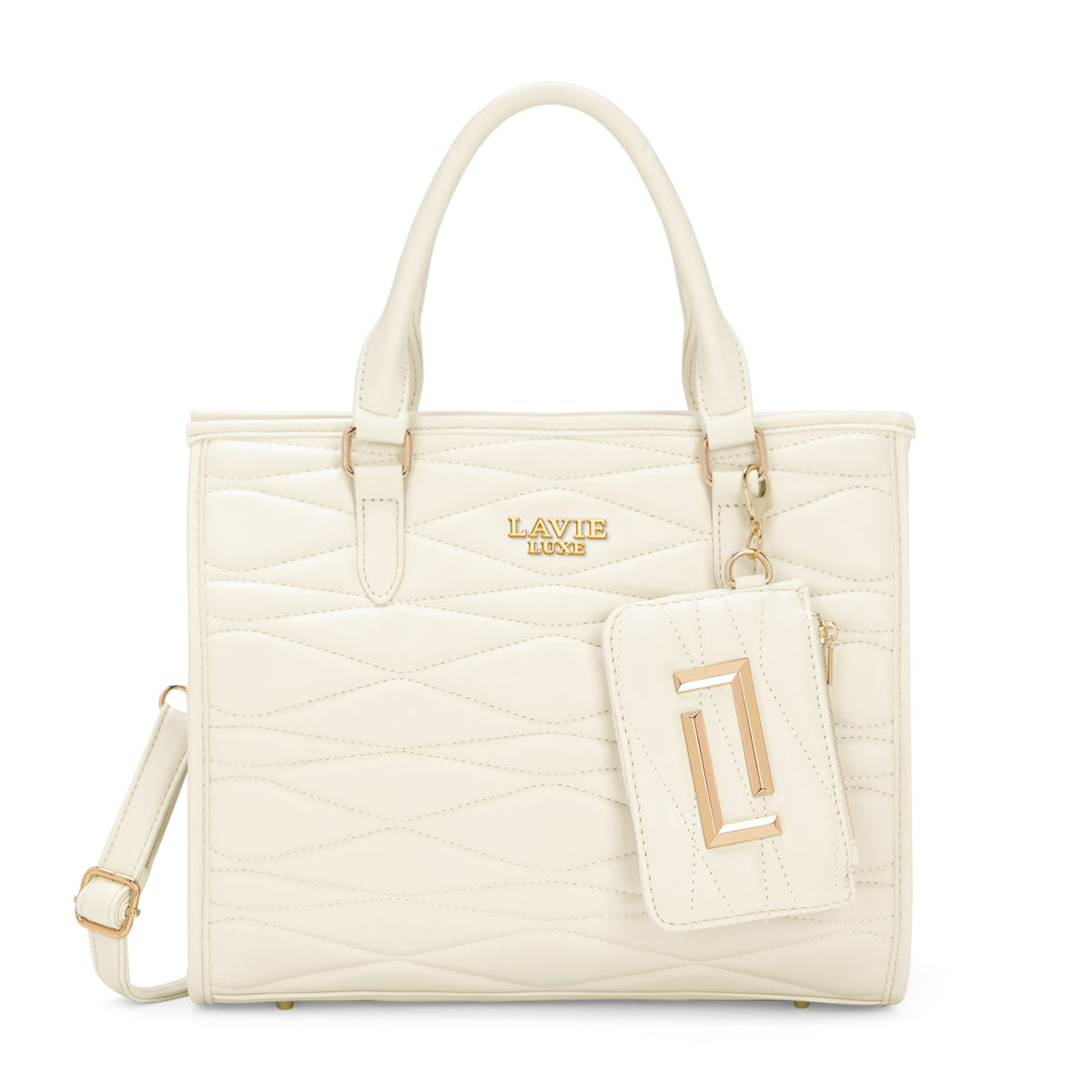 Lucie Quilted Medium Box Off White