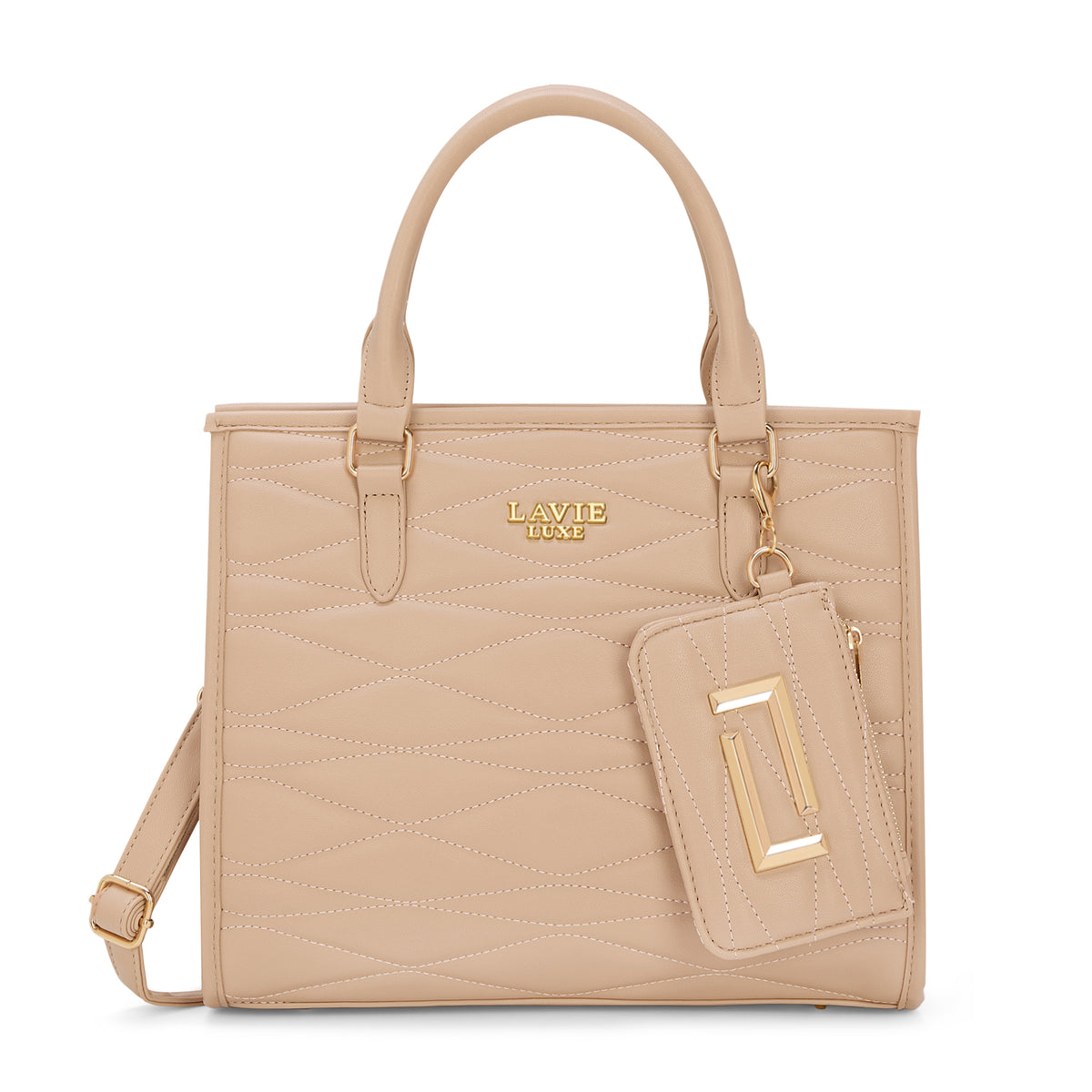 Lucie Quilted Medium Box Mocha