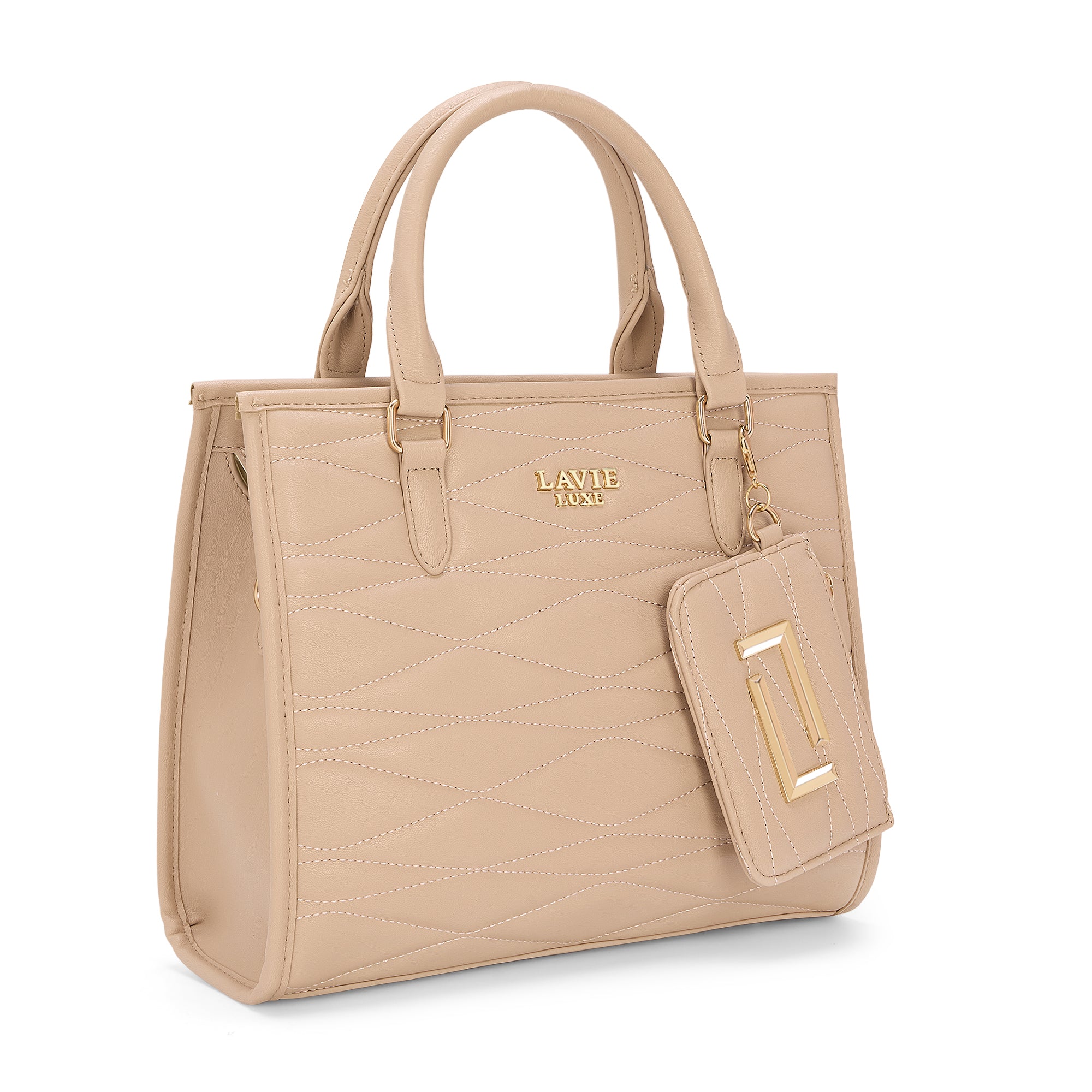Lucie Quilted Medium Box Mocha