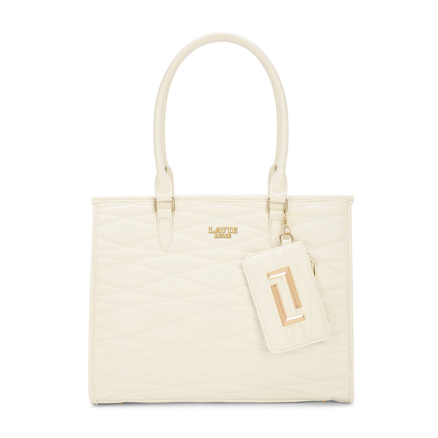 Lucie Quilted Large Box Off White