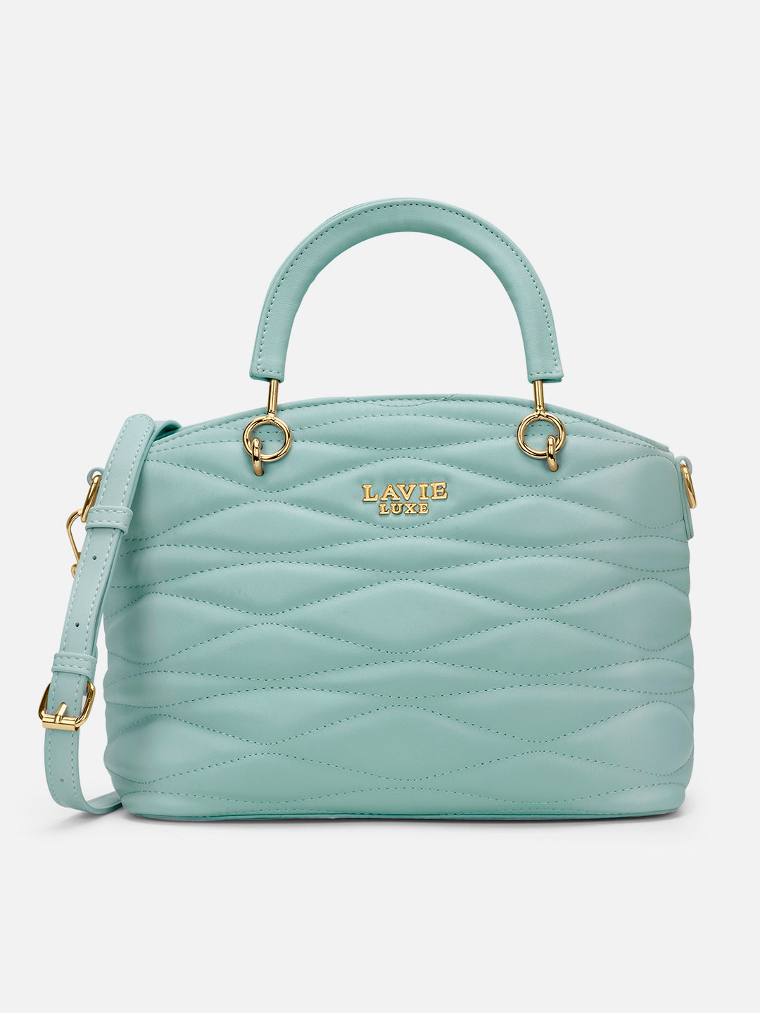 Lucie Quilted Small Satchel Bag Jelly Mint