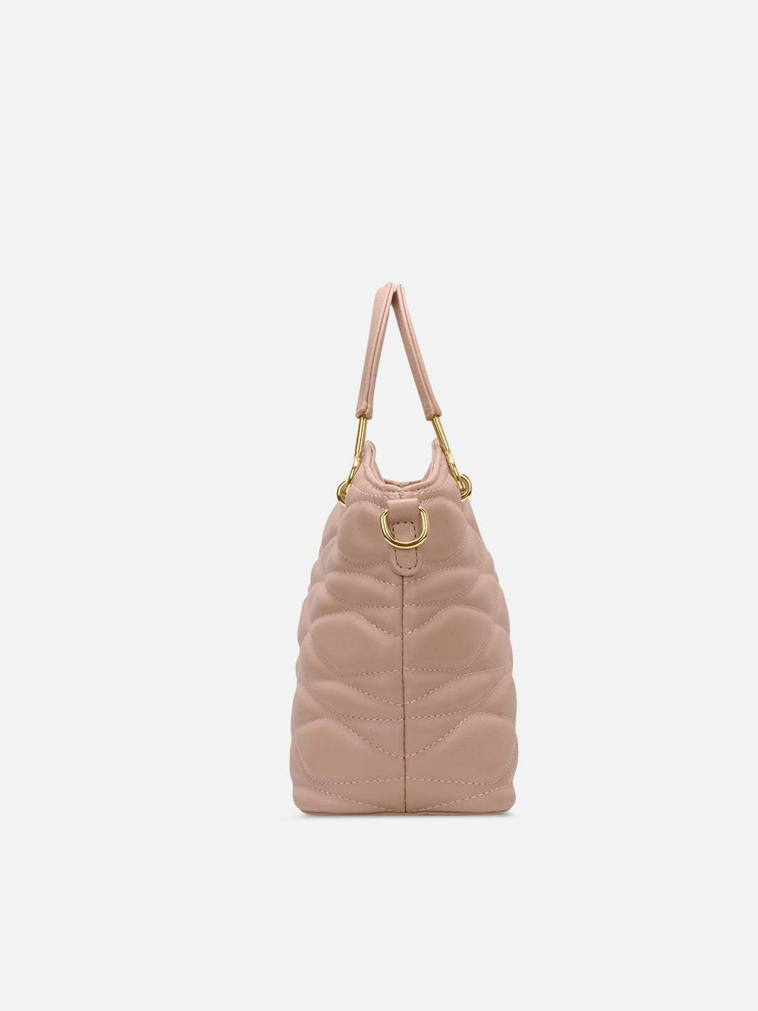 Lucie Quilted Small Satchel Bag Mocha