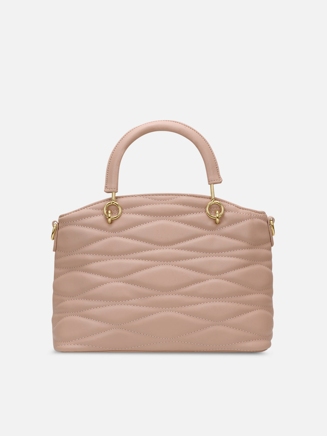 Lucie Quilted Small Satchel Bag Mocha
