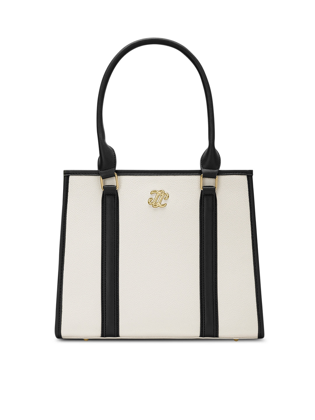 Winslet Medium Box Satchel Bag Ladies Handbag Off White / Black