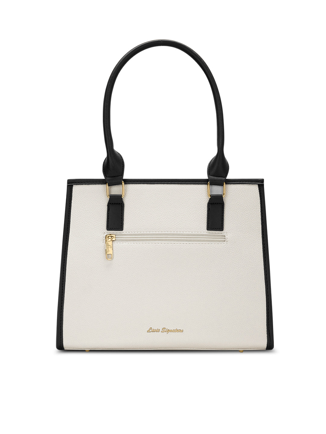 Winslet Medium Box Satchel Bag Ladies Handbag Off White / Black