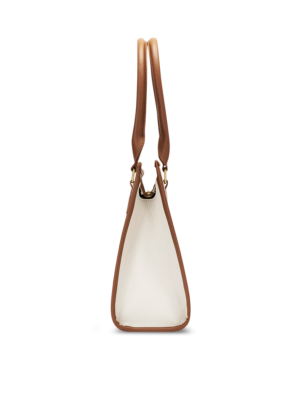 Winslet Medium Box Satchel Bag Ladies Handbag Off White / Tan