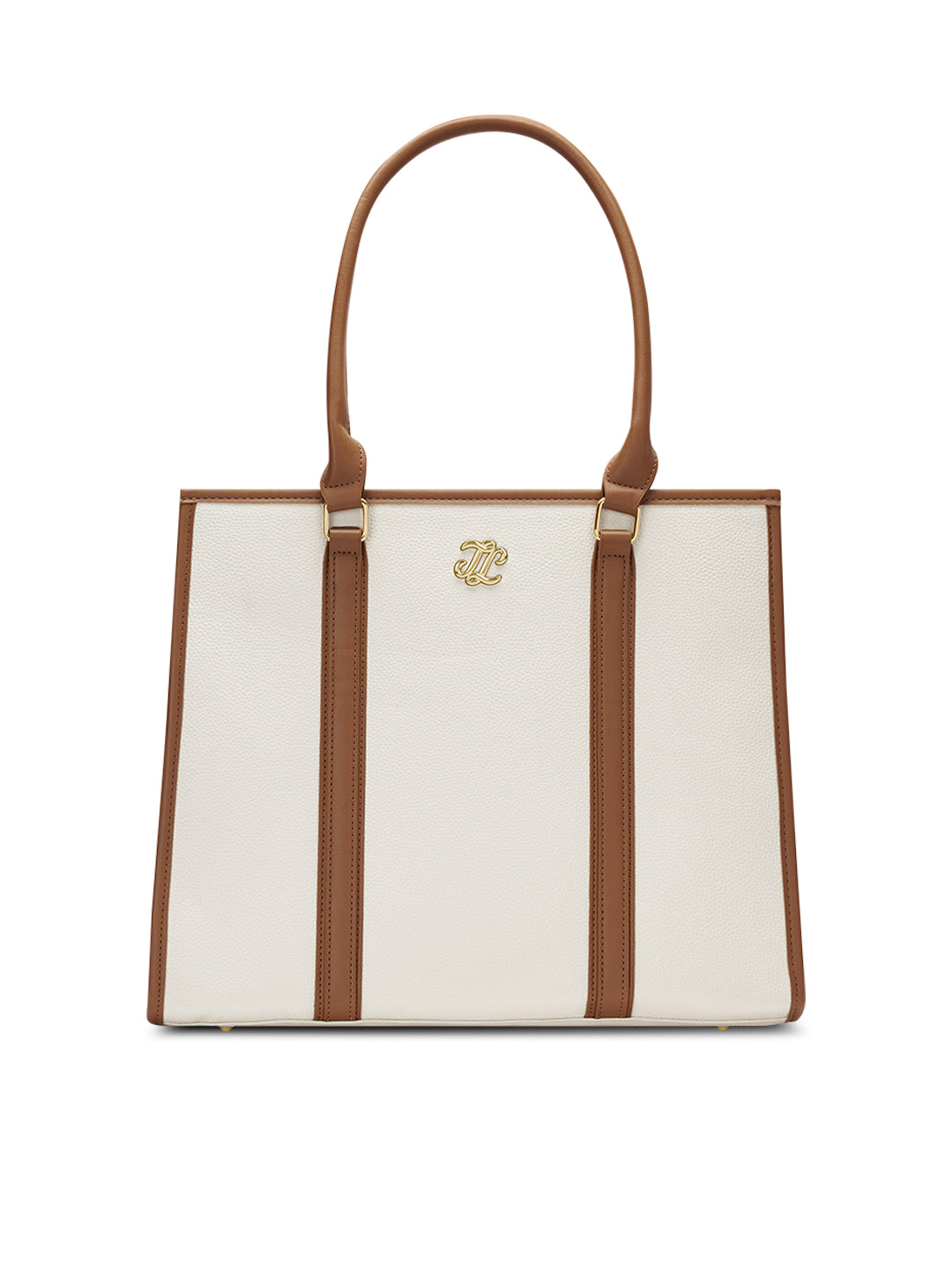 Winslet Extra Large Laptop Ladies Handbag Off White / Tan