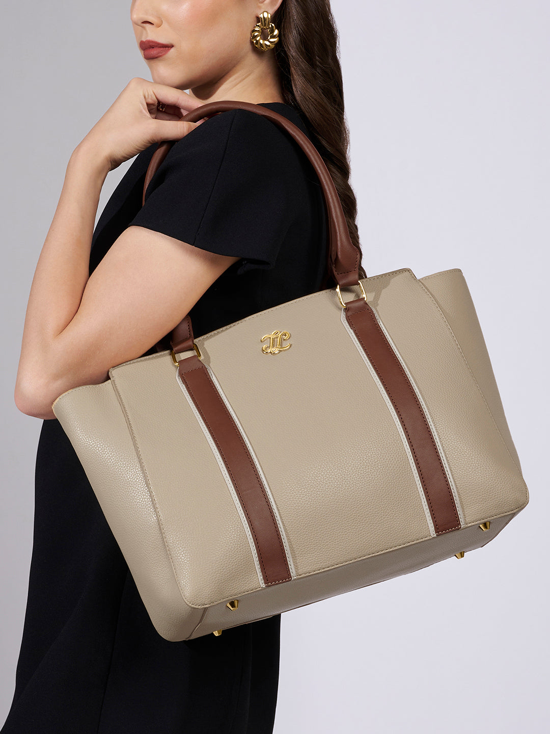 Sierra Large Tote Bag Ladies Handbag Beige