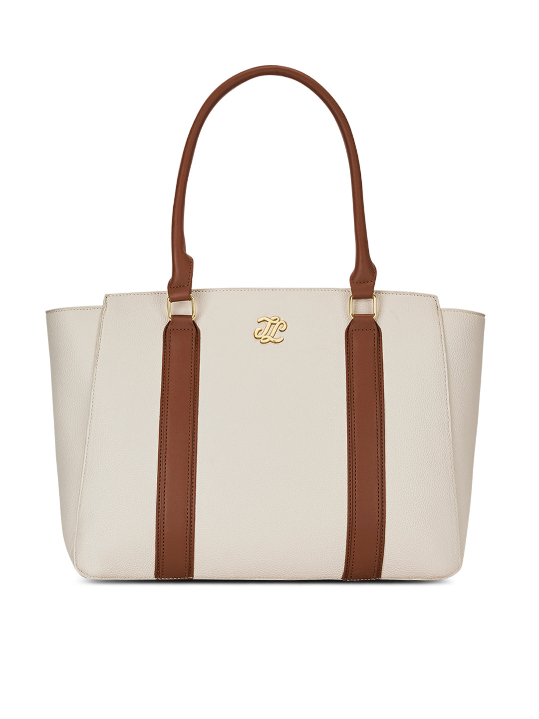 Sierra Large Tote Bag Ladies Handbag Off White / Tan