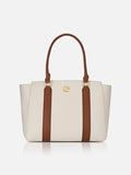 Sierra Ladies Large Off White & Tan Tote Bag