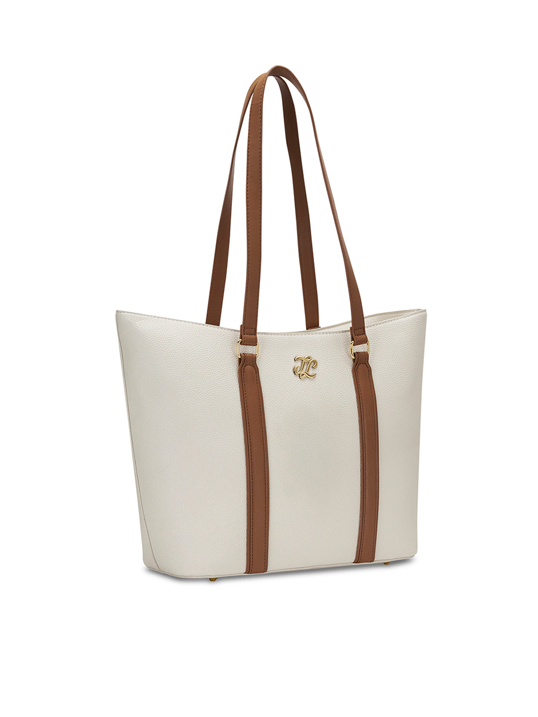 Avalon Tote Bag Ladies Handbag Off White / Tan