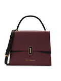 Winston Flap Ladies Medium Maroon Satchel Bag