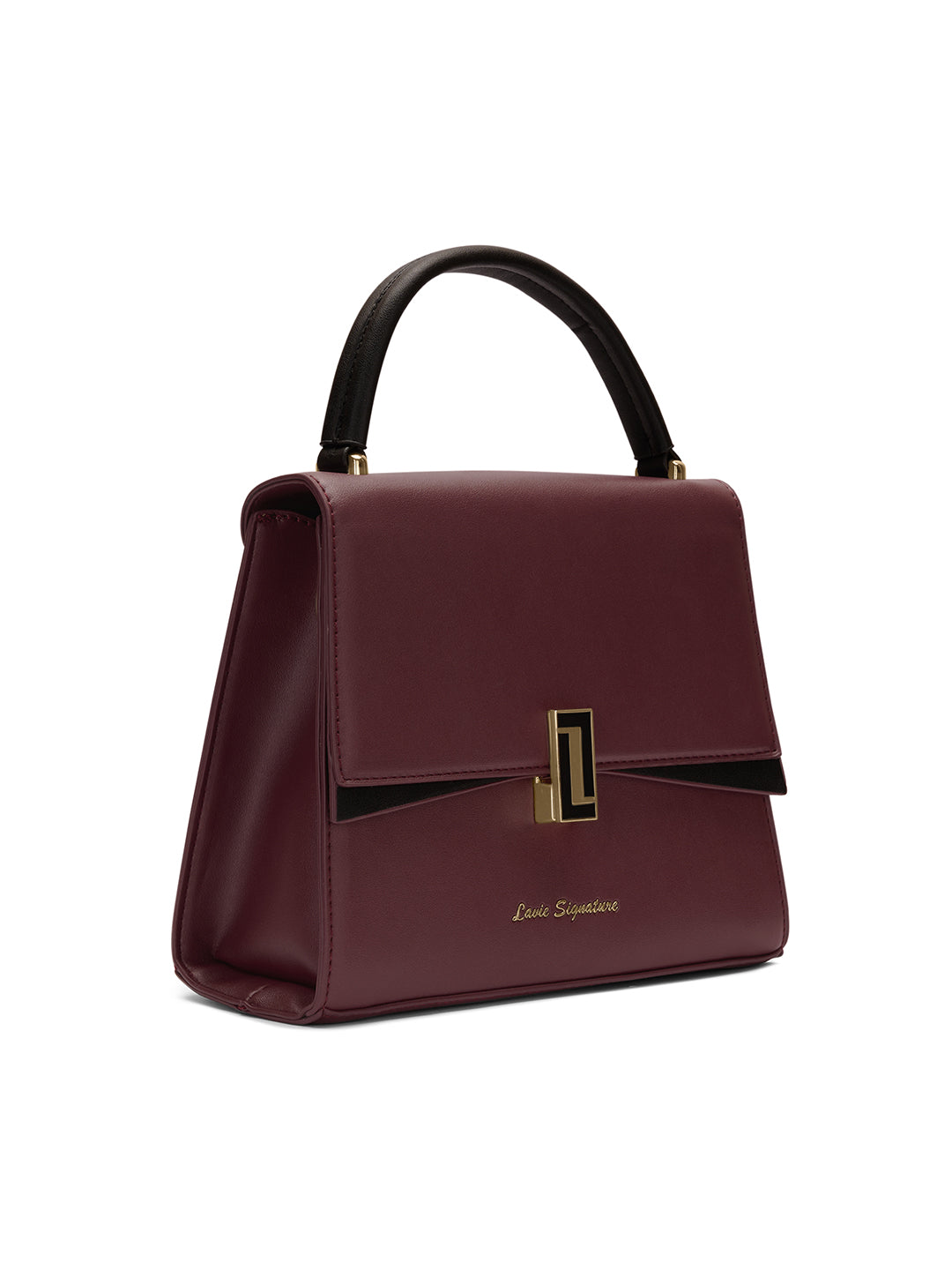 Winston Flap Satchel Bag Ladies Handbag Maroon