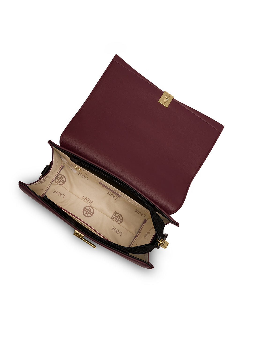 Winston Flap Satchel Bag Ladies Handbag Maroon