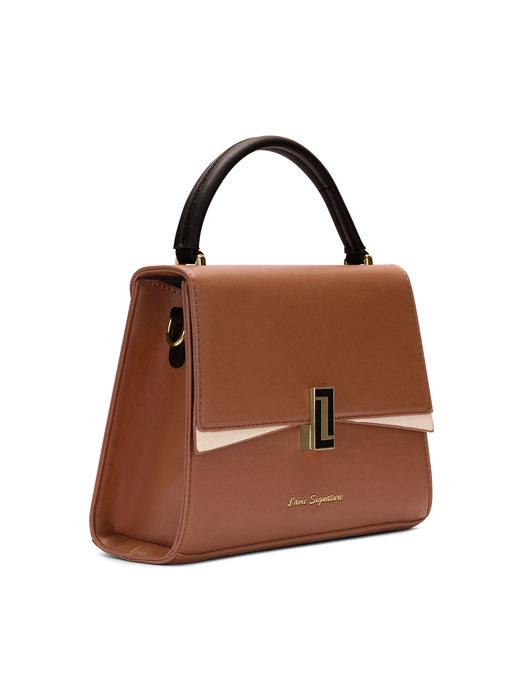 Winston Flap Satchel Bag Ladies Handbag Tan