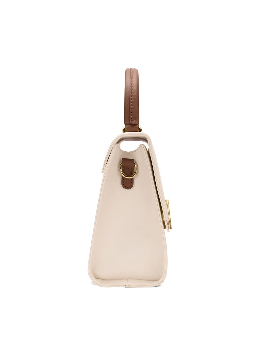 Winston Flap Satchel Bag Ladies Handbag Off White / Tan