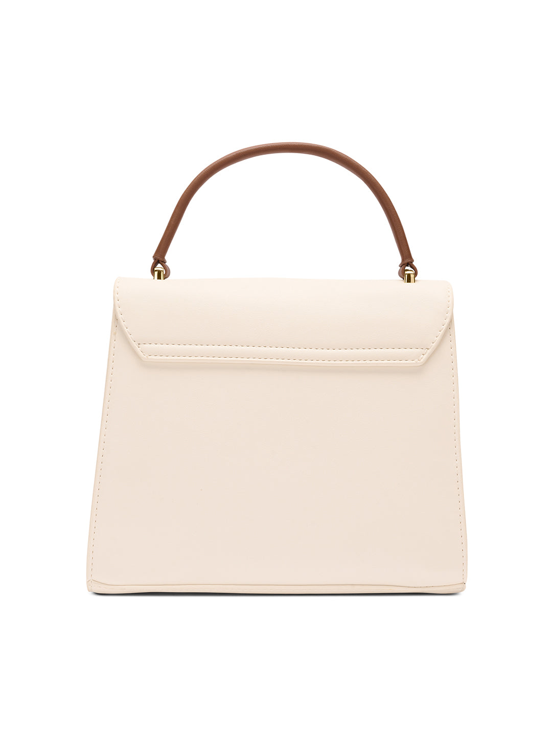 Winston Flap Satchel Bag Ladies Handbag Off White / Tan