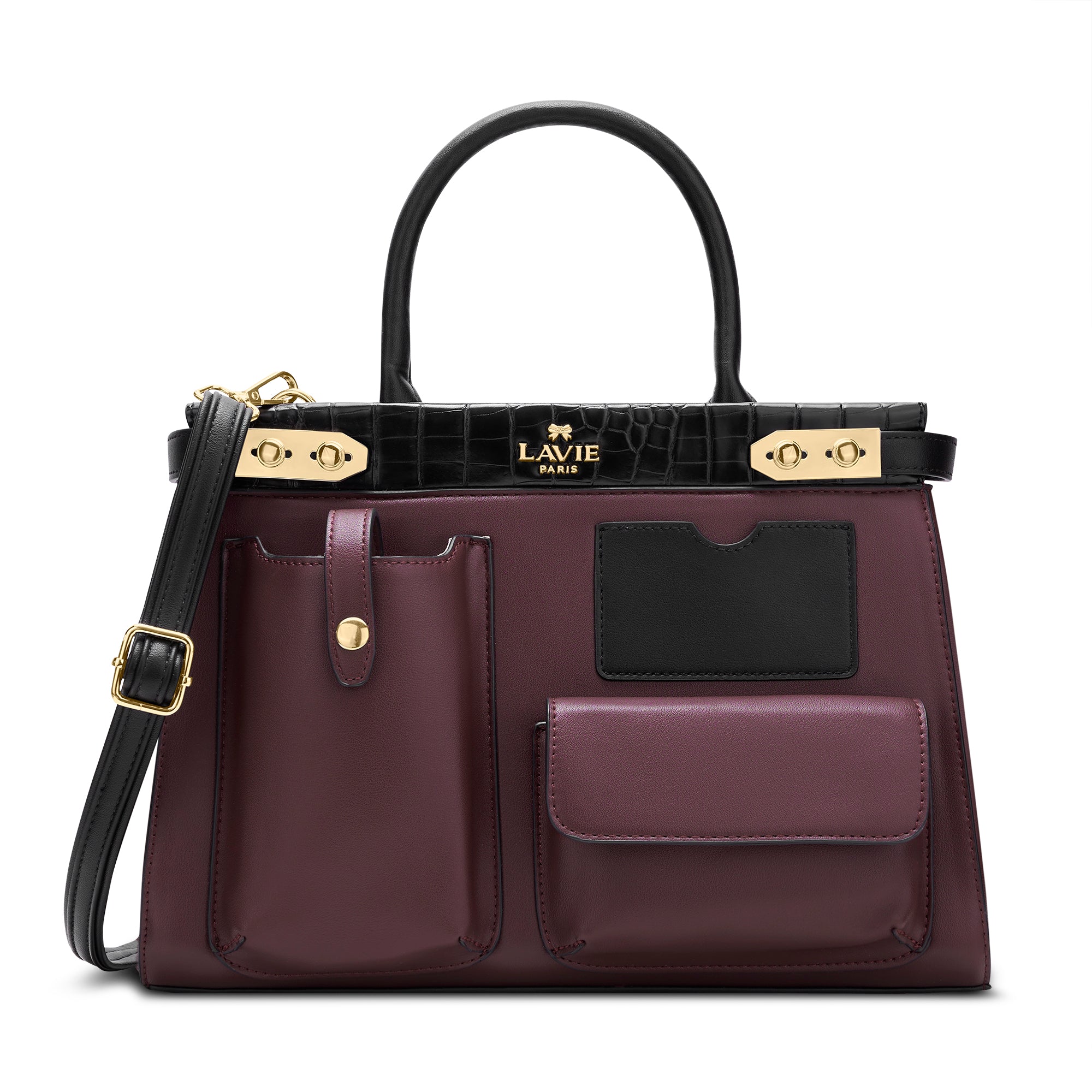 'S Colorblock Genial 3 Poches Maroon