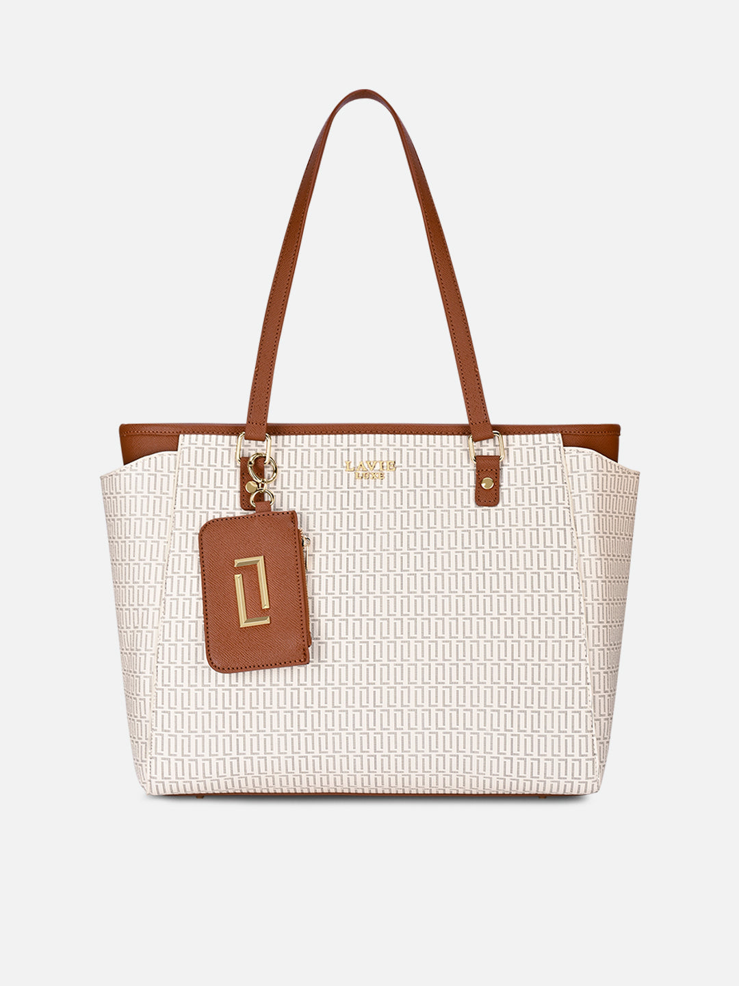 Monogram Addie Large Off White Laptop Handbag