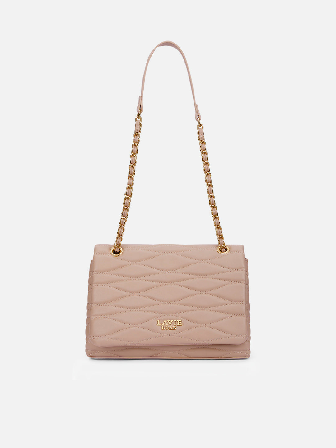 Lucie Quilted Medium Flap Mocha