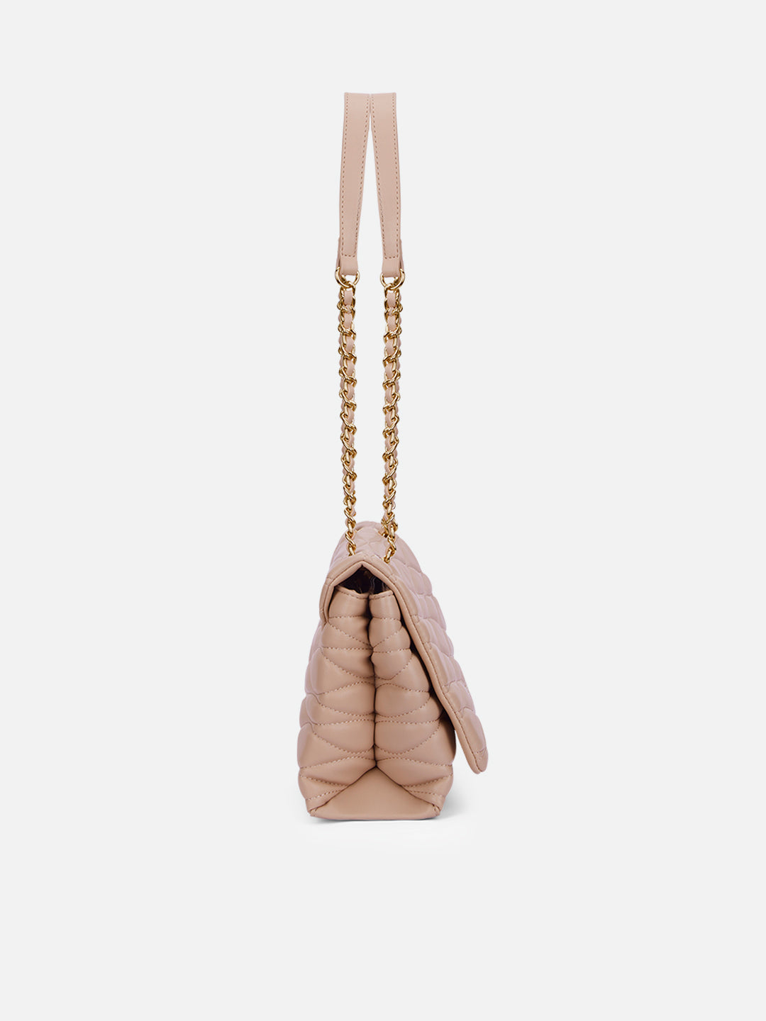 Lucie Quilted Medium Flap Mocha