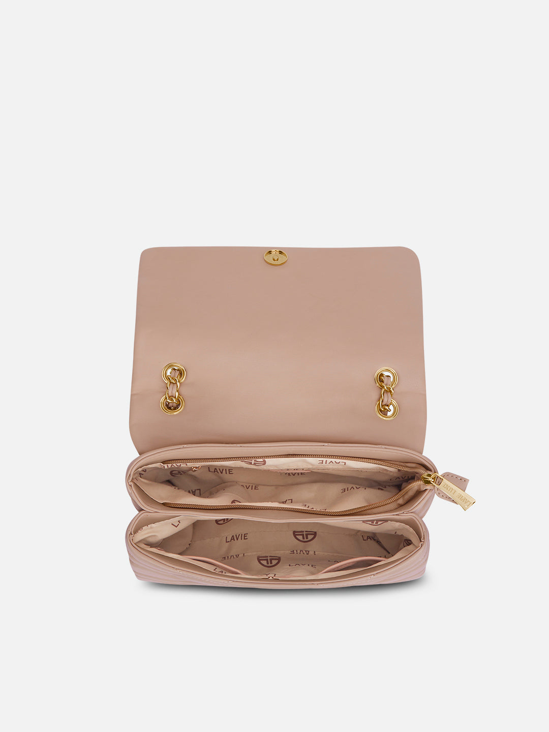 Lucie Quilted Medium Flap Mocha