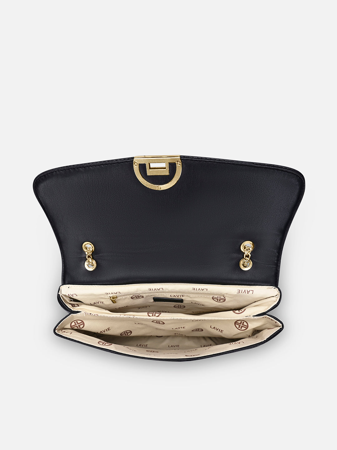 Lucie Quilted Large Flap Black