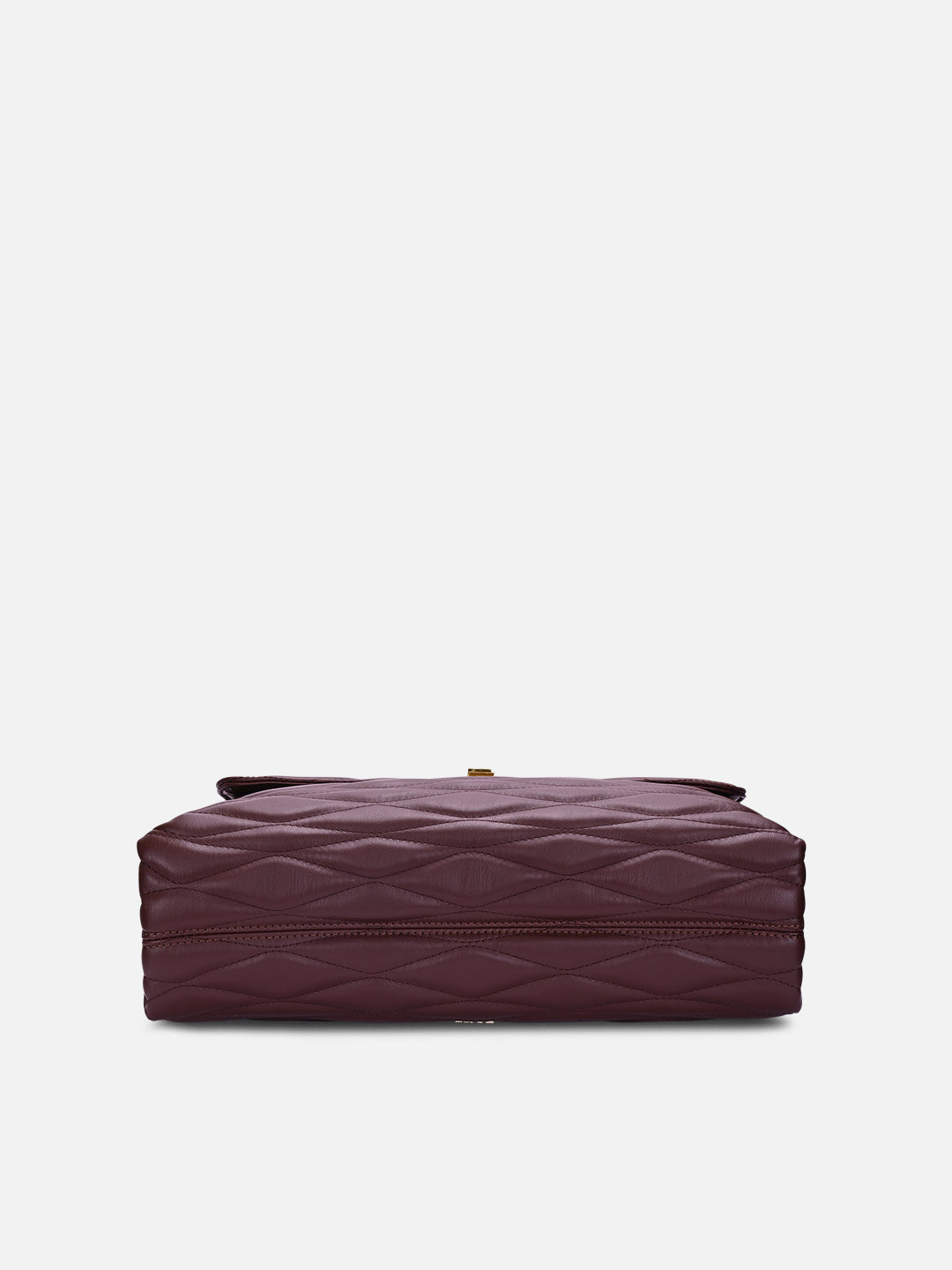 Lucie Quilted Large Flap Wine