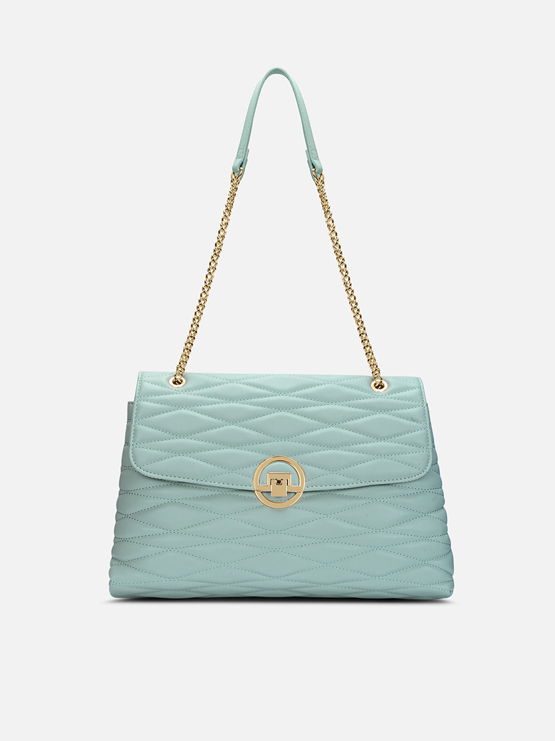 Lucie Quilted Large Flap Mint