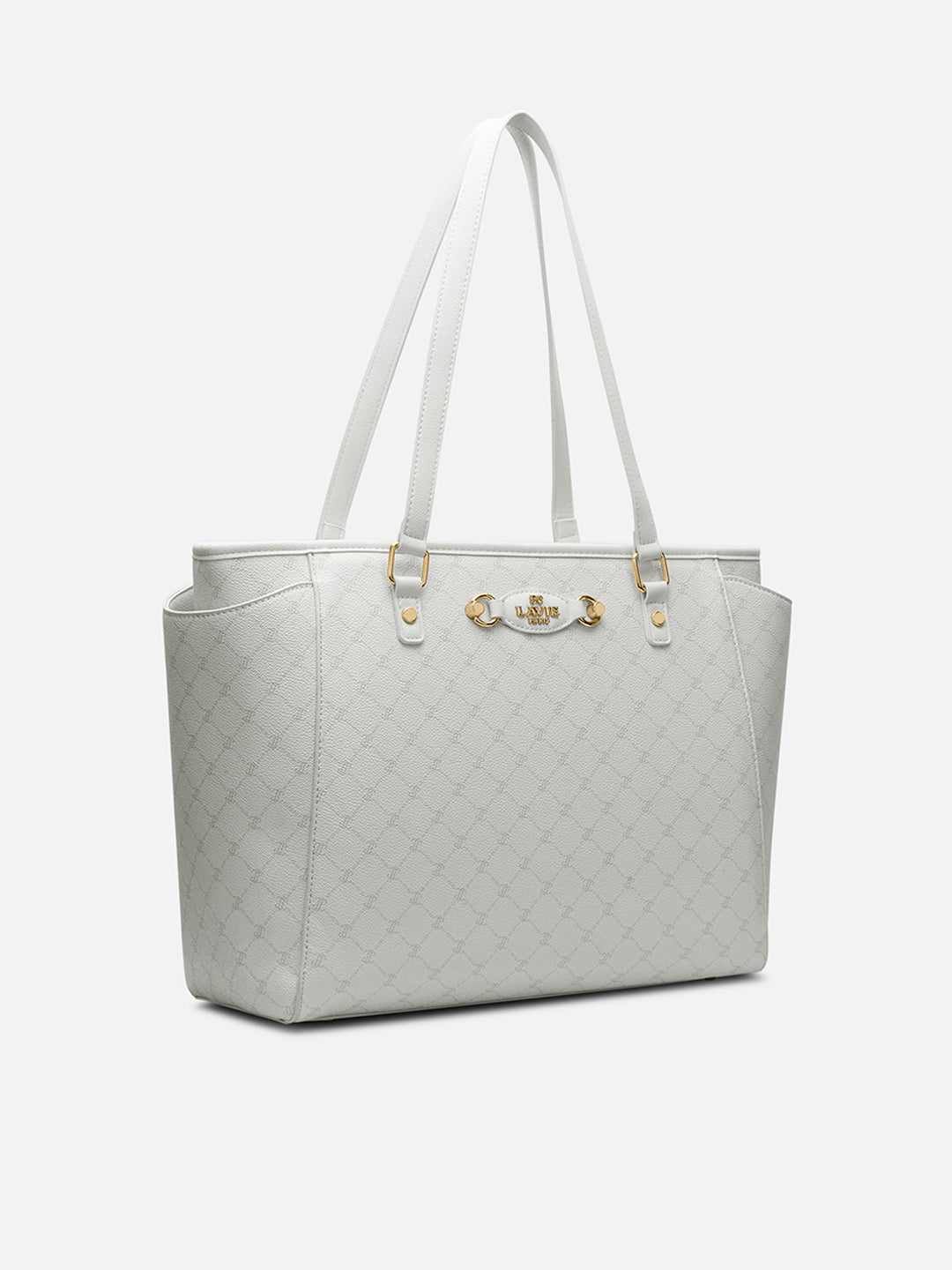 Mono Adele Laptop Large Tote Bag Ivory