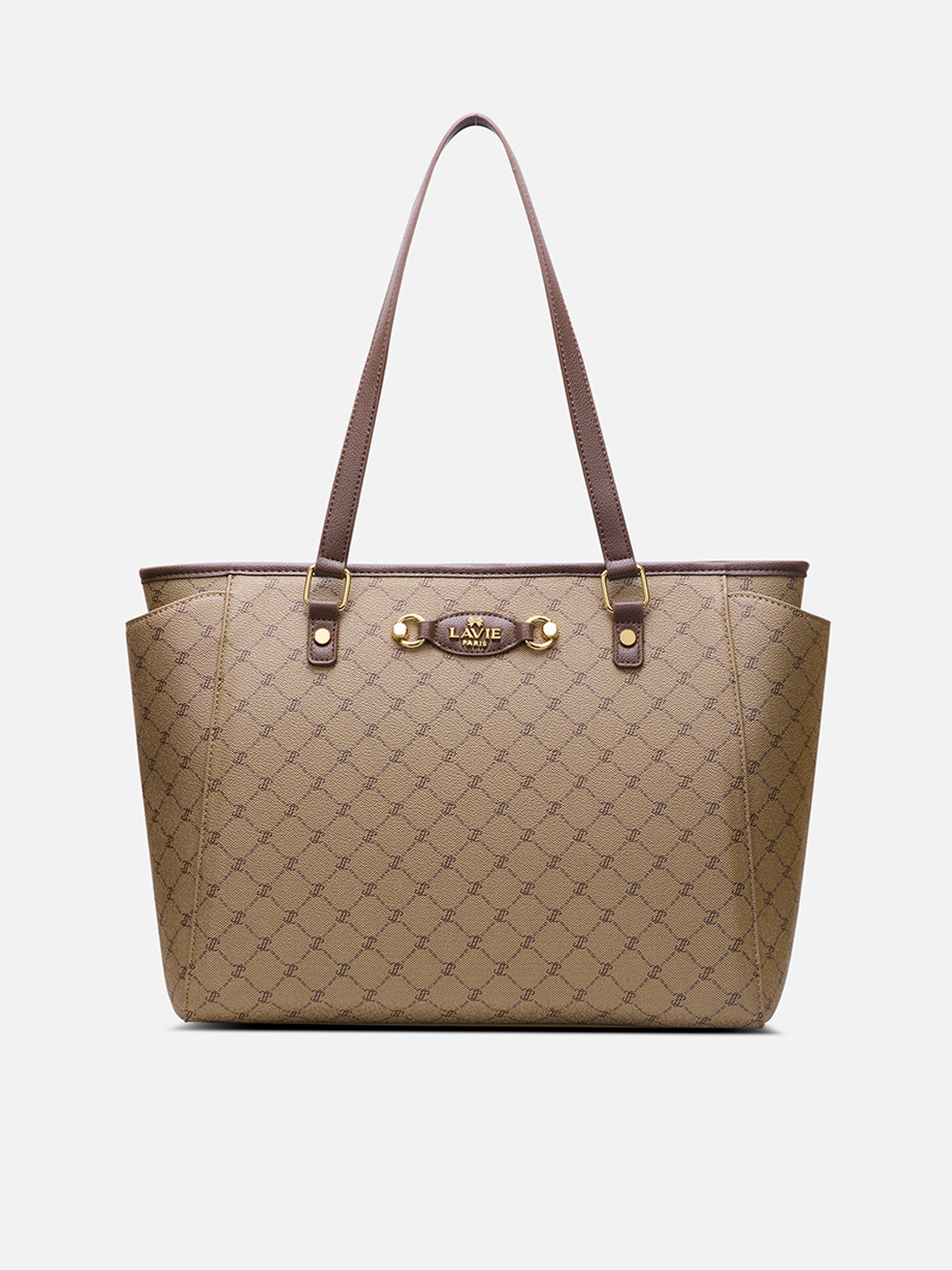 Mono Adele Laptop Large Tote Bag Latte