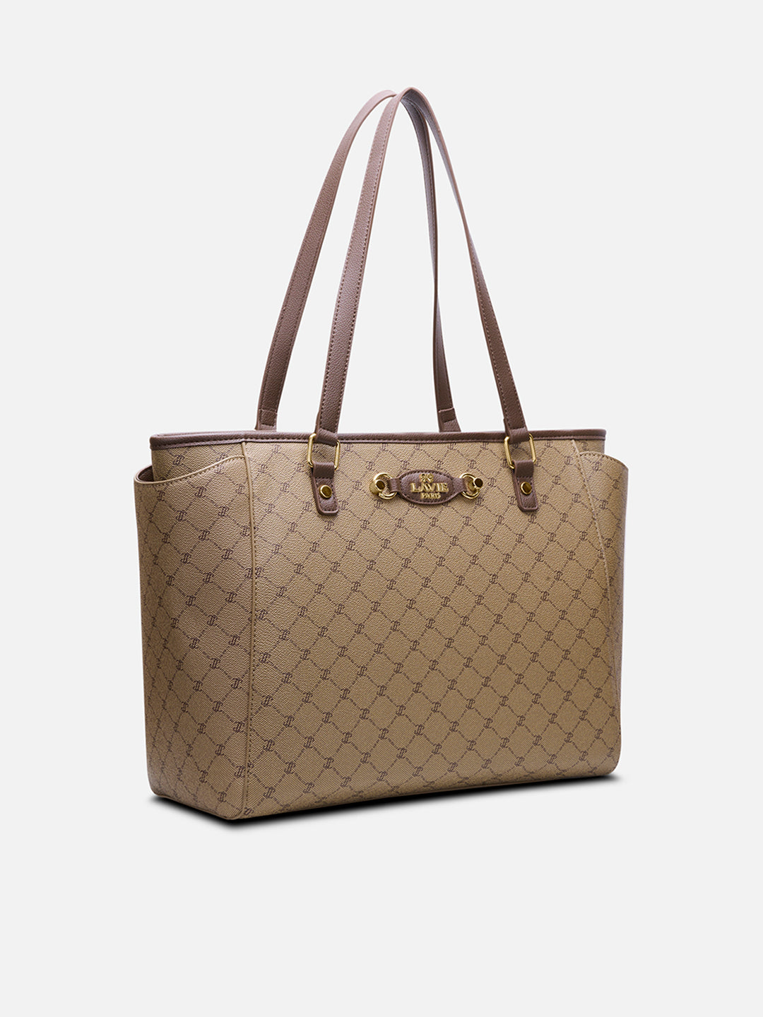 Mono Adele Laptop Large Tote Bag Latte