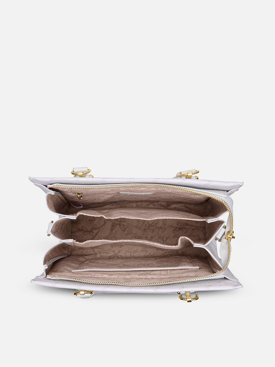 Mono Vivien 3 Compartment Medium Satchel Bag Ivory