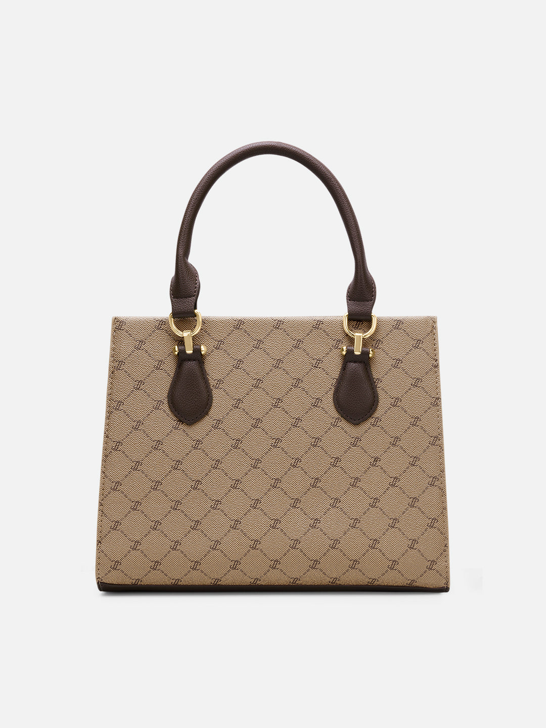 Mono Vivien 3 Compartment Medium Satchel Bag Latte