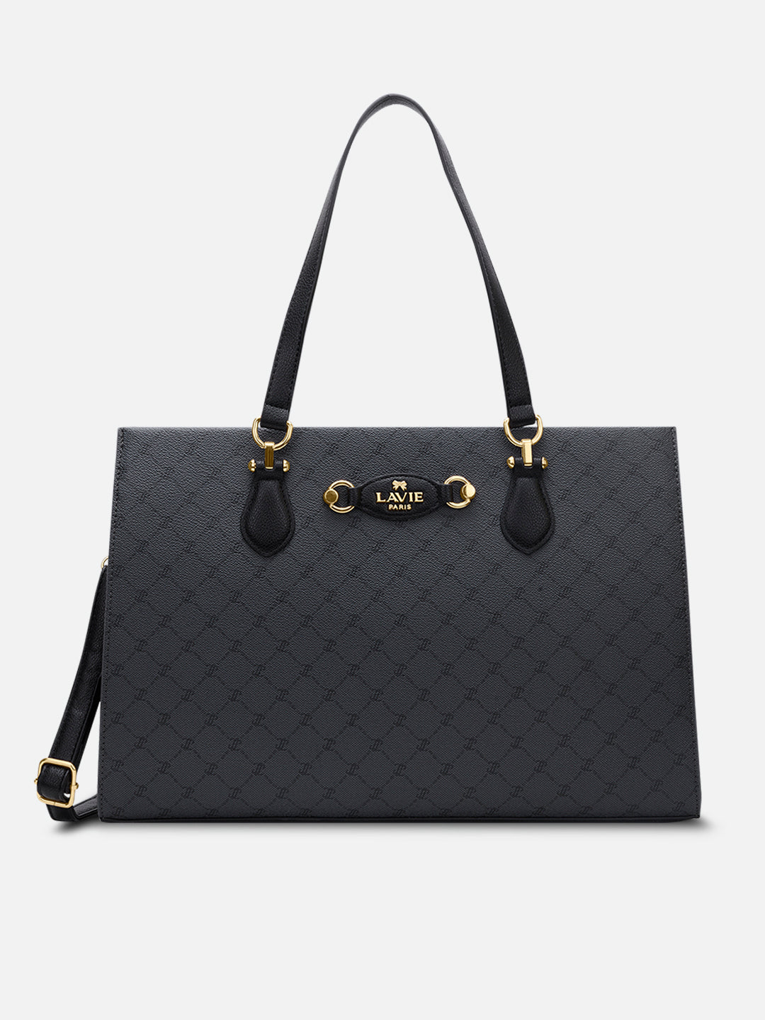 Mono Vivien 3 Compartment Large Satchel Bag Charcoal