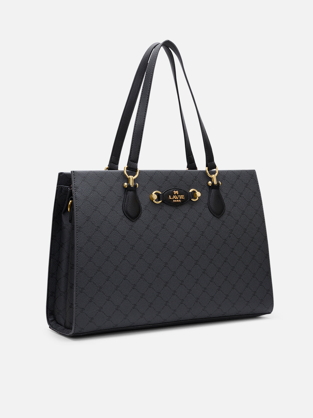 Mono Vivien 3 Compartment Large Satchel Bag Charcoal