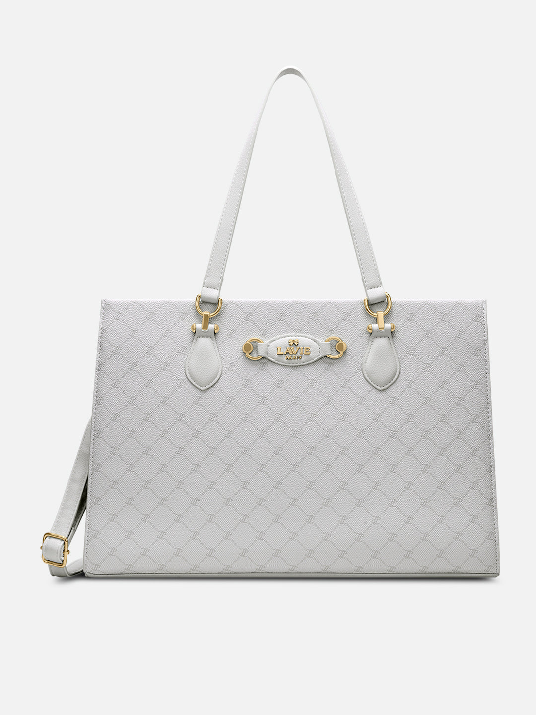 Mono Vivien 3 Compartment Large Satchel Bag Ivory