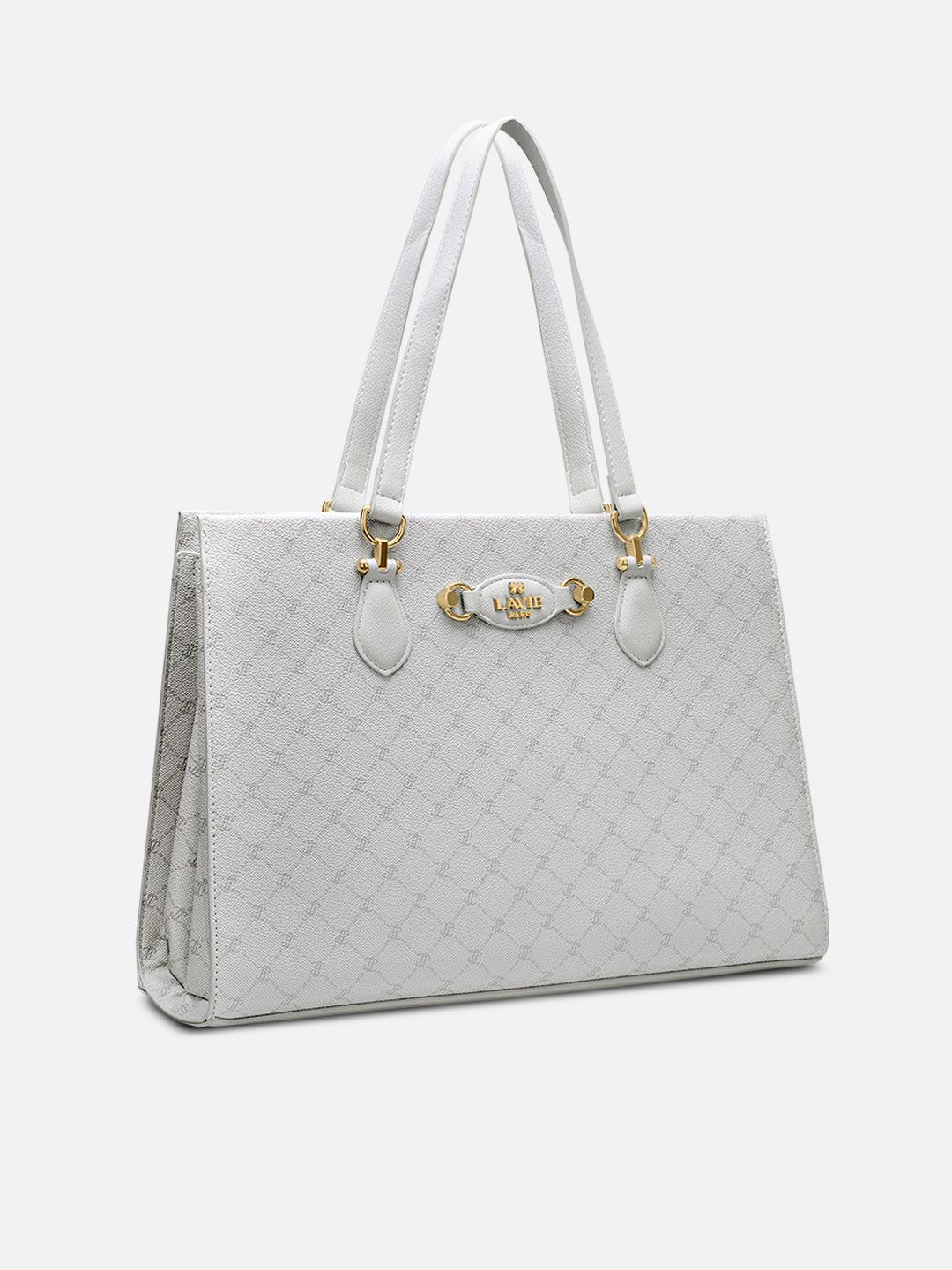 Mono Vivien 3 Compartment Large Satchel Bag Ivory