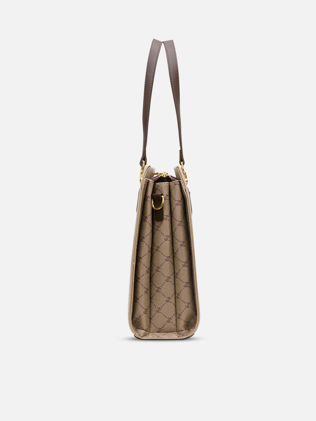 Mono Vivien 3 Compartment Large Satchel Bag Latte