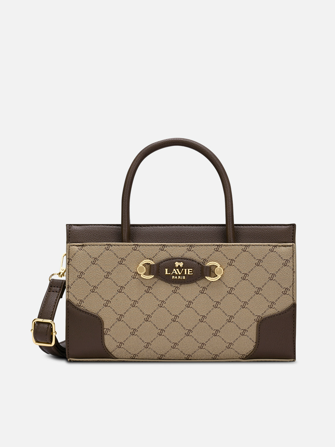 Mono Raymond Horizontal Medium Satchel Bag Latte