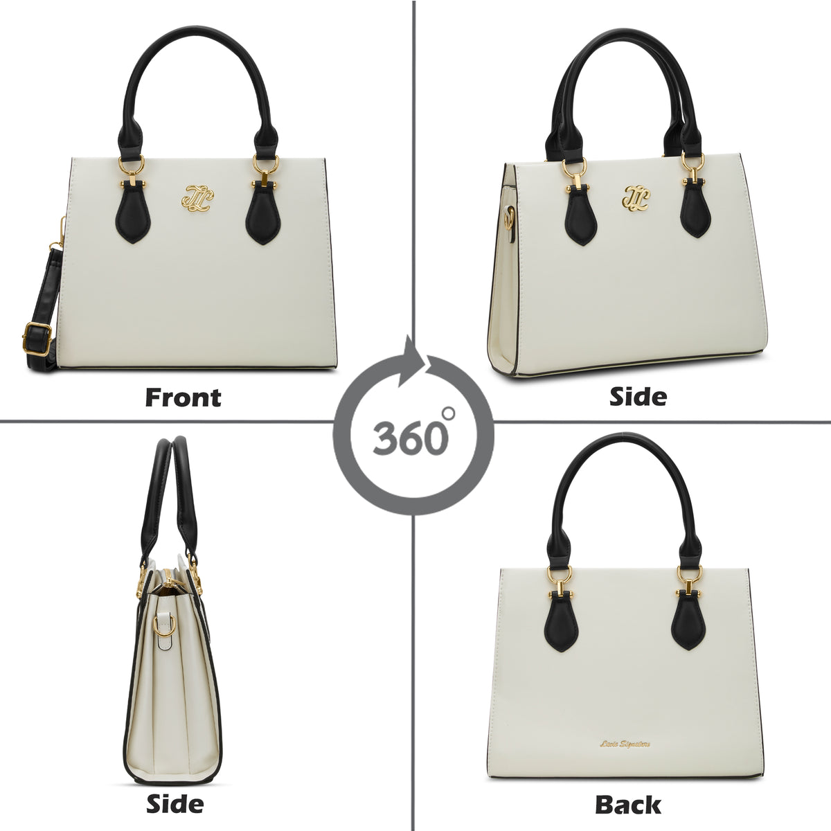 Hayes Medium 3C Satchel Bag Ladies Handbag Off White