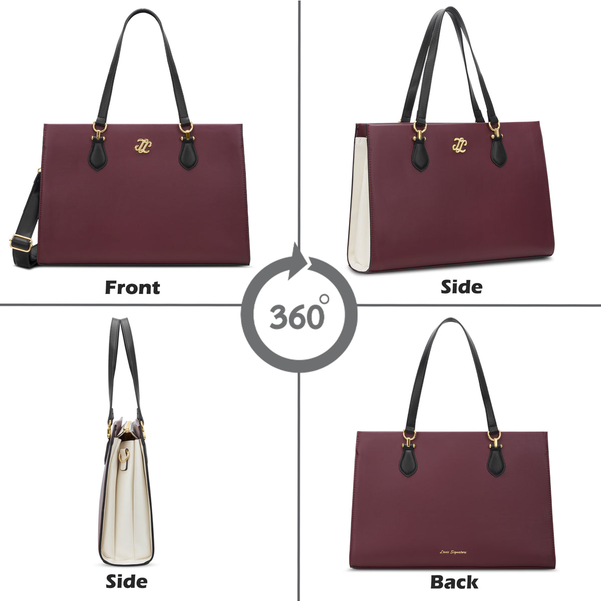 Hayes Laptop 3C Satchel Bag Ladies Handbag Maroon